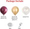 118pcs Burgundy Gold Balloon Arch Garland Kit Wine Red Metallic Gold Dot Confetti Balloons for Valentines Day Birthday Wedding Graduation Decorations Baby Shower Bridal Shower Globos